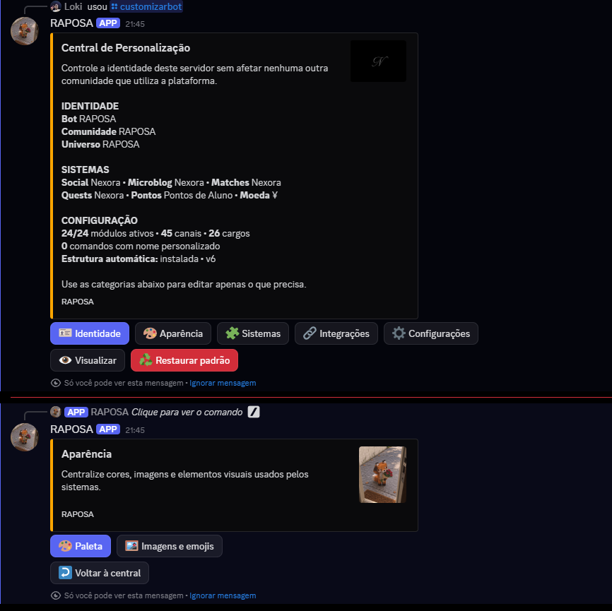Exemplo real de identidade personalizada